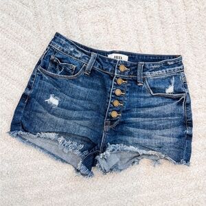 Women’s Just Black Denim Distressed Denim Shorts - Size Small